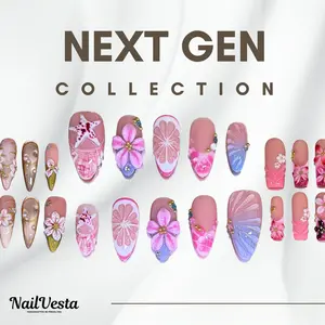 NailVesta Next Gen Collection – 100% Handcrafted 3D Press-On Nails | Reusable, Long-Lasting, Salon-Quality