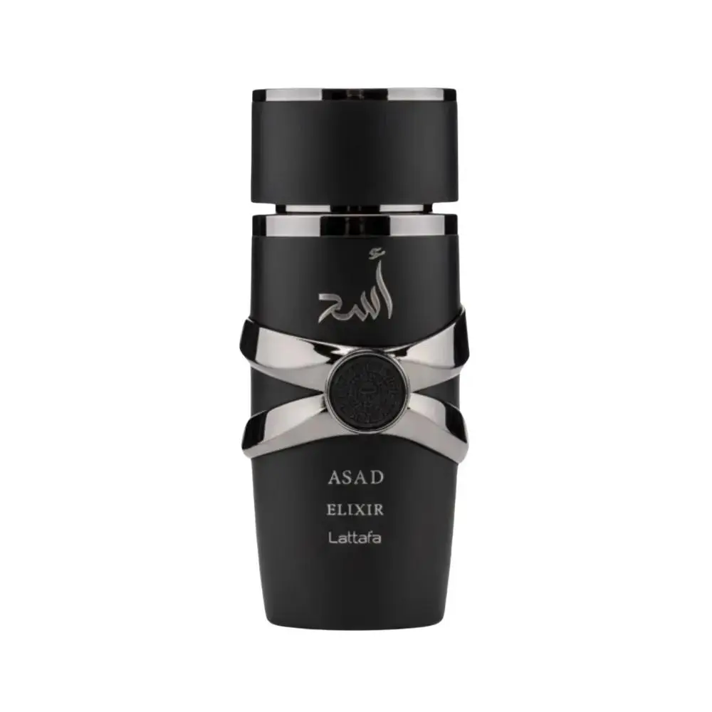 Lattafa Asad Elixir Eau de Parfum 3.4 oz - Intense Smoky Amber Fragrance for Men with Bold Pink Pepper & Cedarwood Notes