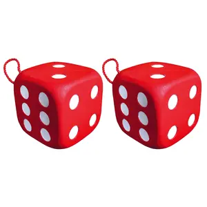 Morrell Targets Big High Roller (2PACK) 10lbs 13x13x13 6 Sided Any Tip Dice Cube Archery Target Red Foam Dice 21 Combo Stop 450 FPS for Crossbows Compound Bows