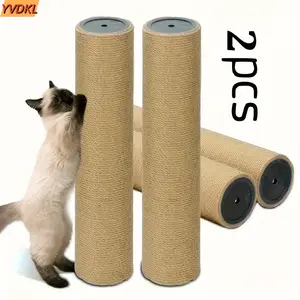 2-Piece DIY Cat Climbing Frame (Available in Multiple Sizes) – Fully Customizable Assembly; Features Sisal Rope Wrapping – Ideal for Scratching and Play.