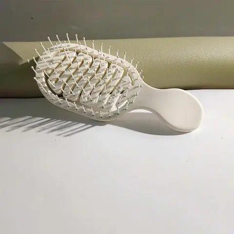 Mini Hollow Design Comb, Portable 2-in-1 Dry and Wet Detangling Brush, Essential Summer Travel Accessory, Women's Hair Decor and Back-to-School Essential, Detangling Hairbrush, Detangler Brush