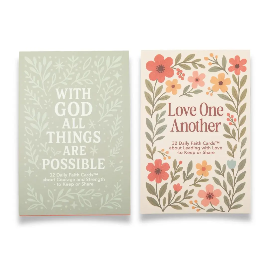Love in Faith Christian Daily Inspirational Greeting Cards, 32-Count Custom Message Cards with Write Message Function, Covered Pad Office Stationery Love in Faith Christian Daily Inspirational Greeting Cards, 32-Count Custom Message Cards with Write Message Function, Covered Pad Office Stationery