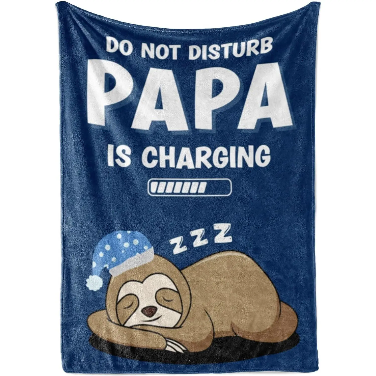 Oversized Traditional Flannel Texture Charging Blanket Throw - 100% Polyester, Wrinkle Resistant, Breathable, Durable, Multi-Size (50x60in, 50x80in) - Papa Gift from Grandkids for Father's Day