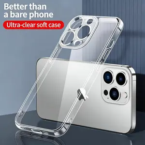 Full coverage transparent space phone case, ultra clear, shockproof and anti-yellowing, restores the bare-phone aesthetic, for iPhone 11/12/13/14/15/16/17 Pro & Pro Max and more