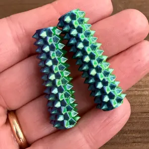 Wearable Mini Spiky Roller Fidget, Color Change Finish