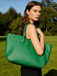 Large Capacity PU Leather Tote Bag, Multi-Color Casual Tool Bag, All Seasons Plain Design, Essential Summer Accessory messenger bag neon alabama barker bag new new bag original caroline channing bag nick library backpack viral teacher bags for work