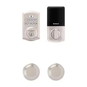 Kwikset 5038900 Smart Code Metal Electronic Deadbolt, Satin Nickel - Pack of 2