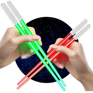 Lightsaber Chopsticks, Light-Up Lightsaber Chopsticks 2-Pack - LED Reusable Saber Sticks in Blue/Red | Cool Gifts for Adults, Novelty Dinnerware
