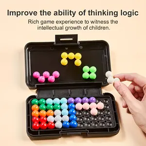 200-Level Educational Toy, Classic Building Blocks Pyramid Logic Board Game, 2D/3D Puzzle, IQ Exercise, Intelligence Development Game, Board Game, Game, Kanoodle Game, Puzzle, Adhd Toy, Sensory Toy, Developmental Toy, Travel Toy