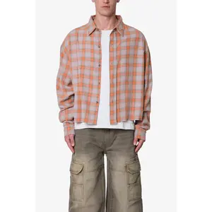 mnml Vintage Cropped Flannel Shirt - Red