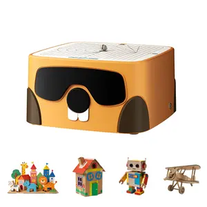 Beaverbot Kids Cardboard Cutter Tool for Ages 3+, Safe Power Bladeless DIY Construction Kit, Educational STEM & STEAM Craft Toy, Creative Upcycled Hands-On Learning Gift for Boys & Girls