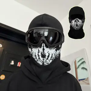 Breathable Skull Pattern Balaclava, Cosplay Balaclava  Lightweight Spring Face Mask for Men Women, Windproof Full Face Cover for Cycling Hiking Motorcycling & Outdoor Sports