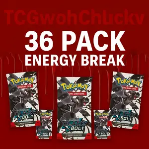 TCGwohChucky- 36 Pack Energy Break for Black Bolt Energy Break Includes (36 Packs) LIVE RIP Attribute Pack