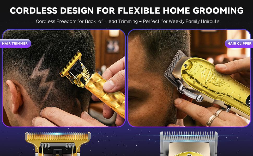 Men's Hair Clipper, USB Charging Wireless Hair Trimmer, Men's Hair Trimmer With Digital Display, Electric Hair Trimmer, Easy To Trim Hair And Beard