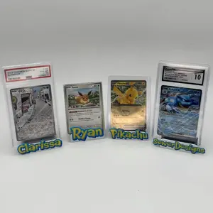 Custom Name Card Stand - Versatile Display Case for Regular, Sleeved, and Graded Cards