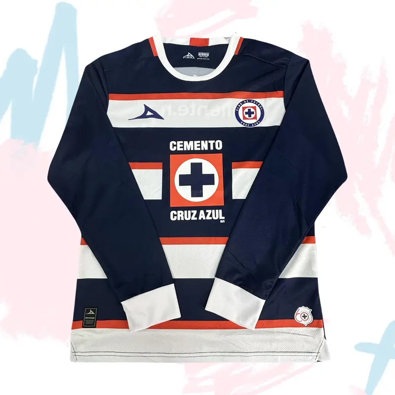24 25 MEXICO CRUZ AZUL LIGA MX Away Long Sleeve Goalkeeper Soccer Jersey Fans Version