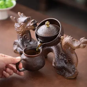 Chinese Style Ceramic Matcha Tea Set, 1 Set Including 1 Tea Pot & 6 Tea Cups, Tea Making Tool for Home Office Use, Unique Drinkware Gift