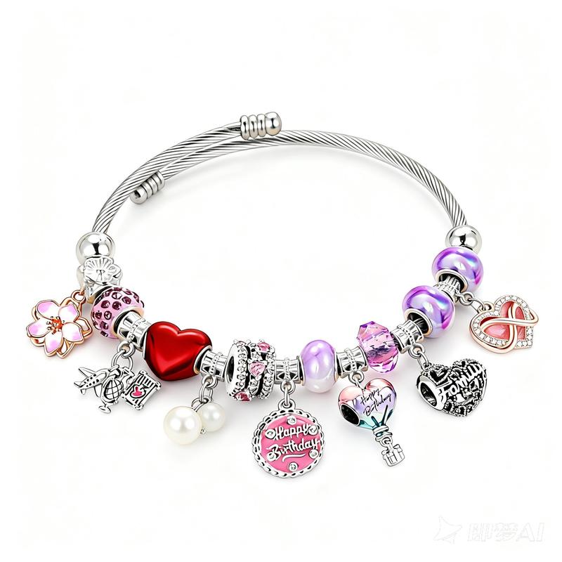 10 Pack Silver Charms for Bracelets and Necklaces CZ Pendant Jewelry Set with Colorful Hearts and Flowers Elegan Valentine's Day Giftt Polished Silver-Tone Finish Perfect for Gifting 10 Pack Silver Charms for Bracelets and Necklaces CZ Pendant Jewelry Set with Colorful Hearts and Flowers Elegan Valentine's Day Giftt Polished Silver-Tone Finish Perfect for Gifting