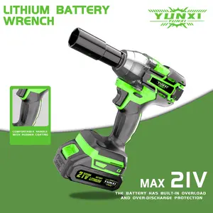 YUNXI Brushless impact wrench, 3-in-1 impact drill with 450 N torque, equipped with a lithium battery and a charger. It is ideal for household use and the disassembly and maintenance of small car wheel hubs. Durable in use, available with toolbox,  gift.