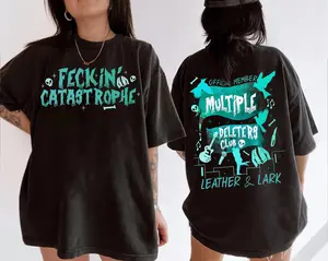 [Sale off up to 50%] Comfort Colors® Multiple Deleters Club Shirt, Feckin Catastrophe Tee, Leather and Lark Dark Romance Comfort Colors Shirt, Graphic Streetwear T-shirt