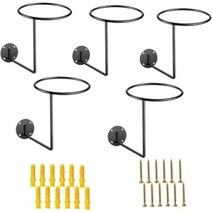 Cowboy Hat Rack for Wall, 5 Pack Metal Hat Holder Western Rustic Hat Hanger Wall Mounted Cowboy Hat Hooks for Western Hats, Fedora, Sun Hats, Wide Brim Hat Organizer