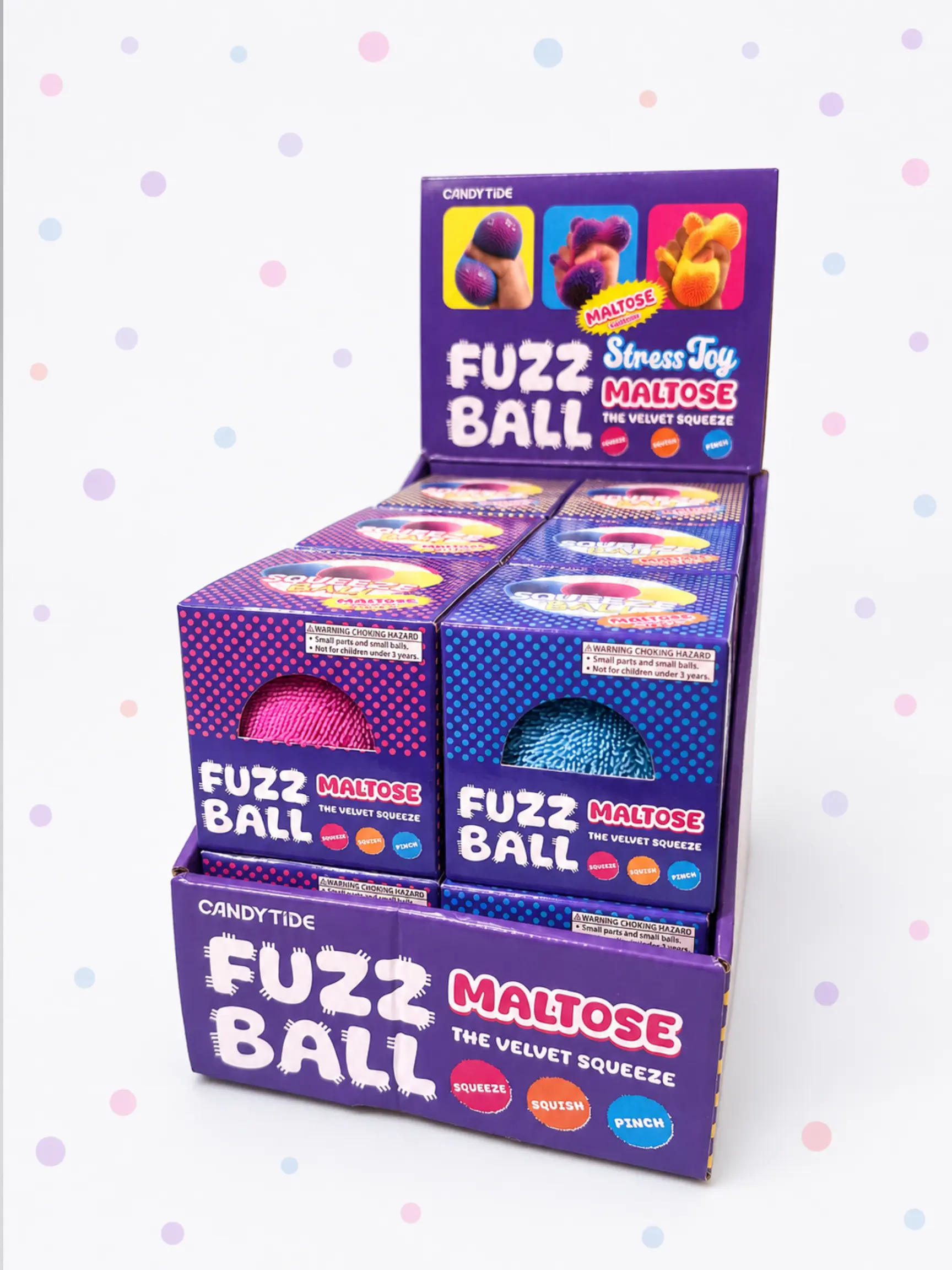 Fuzz Ball Color Changing Squishy, Tofu Soft, 3 Assorted Color