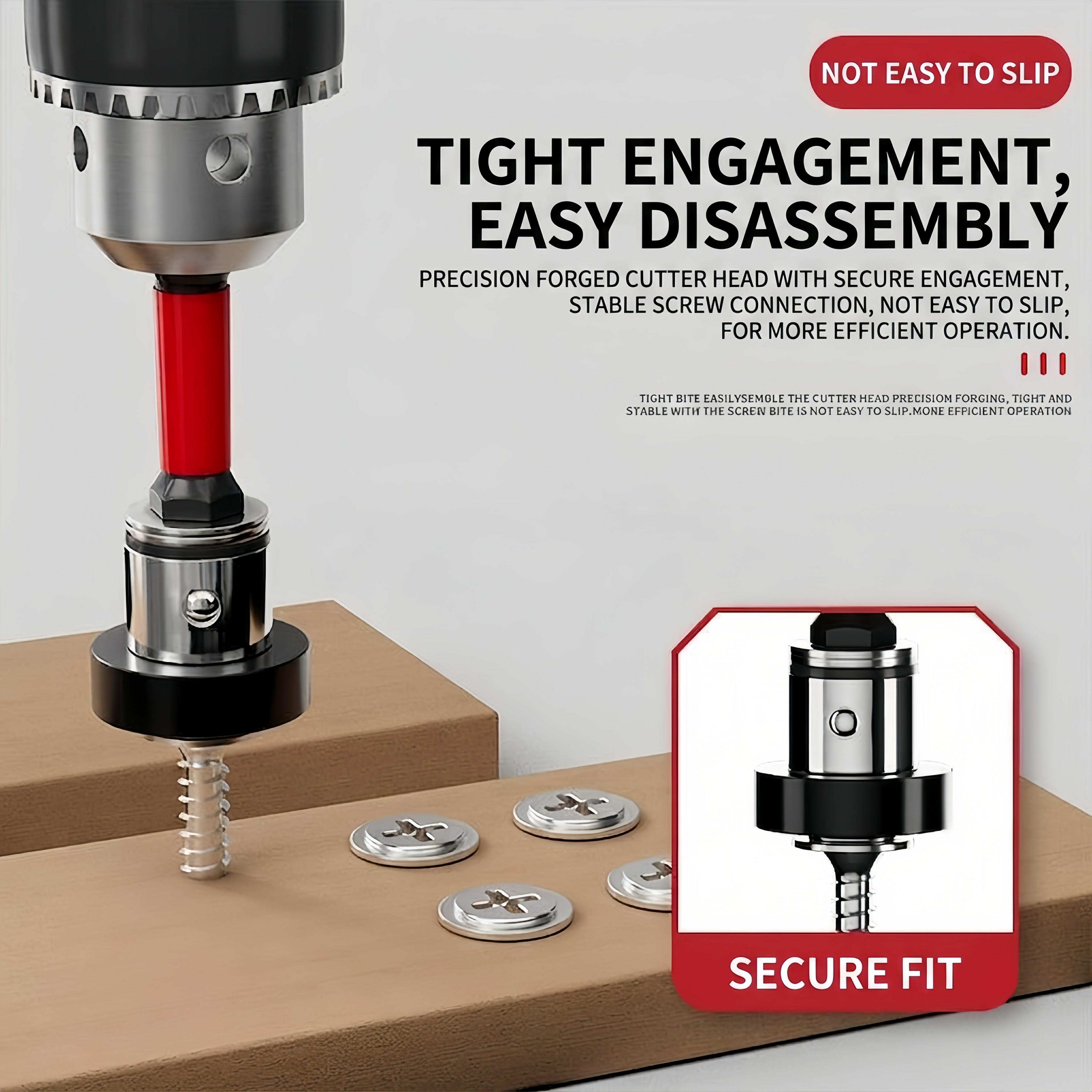 5pcs Magnetic Drywall Screw Setter, PH2 Screwdriver Bits with 1/4" Hex Shank, 50mm Plasterboard Screw Locating Drilling Tools
