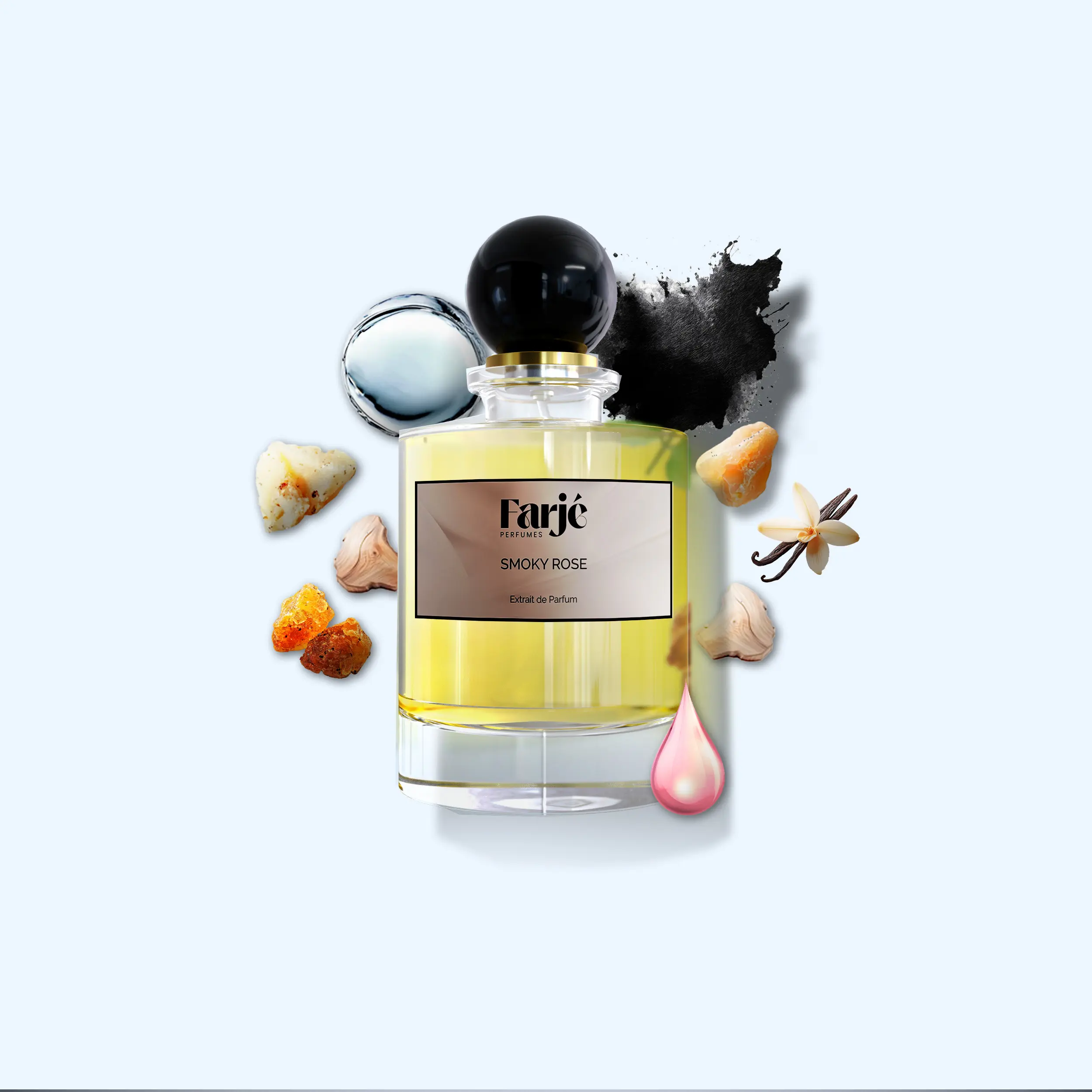 Smoky Rose by Farjé Perfumes - Inspired by Rose Incense - Extrait de Parfum for Men 30ml - Rose, Incense, Ambery, Smoky, Musky - Artfully crafted with the finest niche-quality ingredients