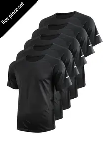 Men'S Sportswear Set for Morning Runs, Fitness, Basketball, Quick-Dry T-Shirt, Short-Sleeve Training Outfit for Summer, Gym T Shirts