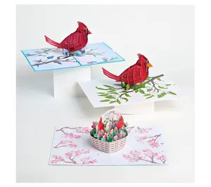 Lovepop Cards S/3 Red Cardinal PopUp Card Assortment