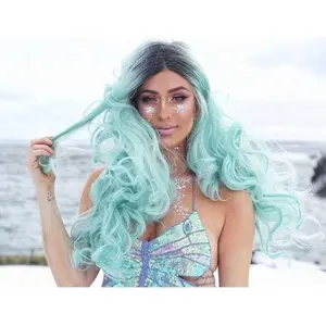 Ombre Mint Green Lace Front Wig