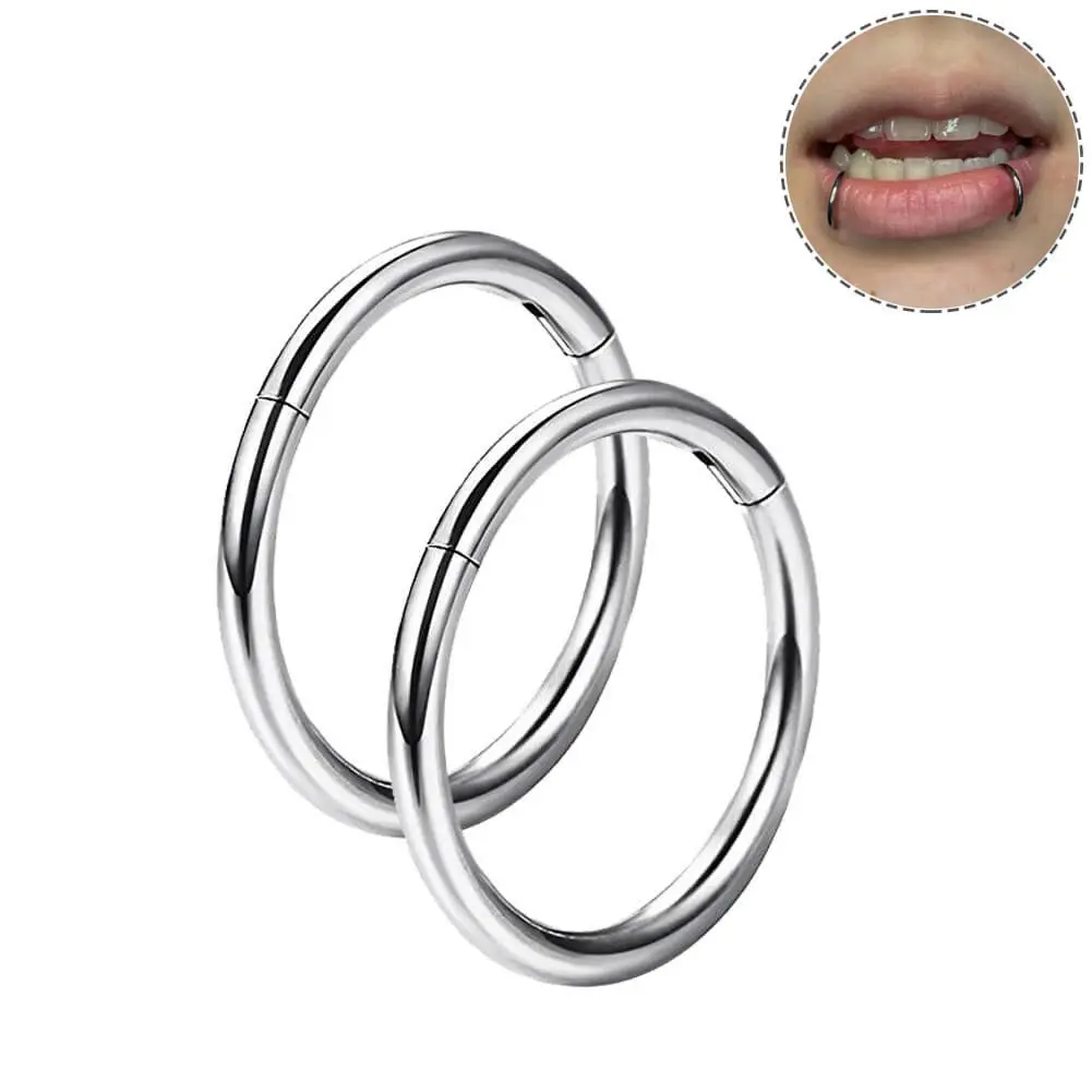 OUFER BODY JEWELRY 2-Pack 16G Titanium Hinged Clicker Segment Hoops for Snakebites & Body Piercings, Snakebite Piercing Jewelry, Body Art Piercing Jewelry OUFER BODY JEWELRY 2-Pack 16G Titanium Hinged Clicker Segment Hoops for Snakebites & Body Piercings, Snakebite Piercing Jewelry, Body Art Piercing Jewelry