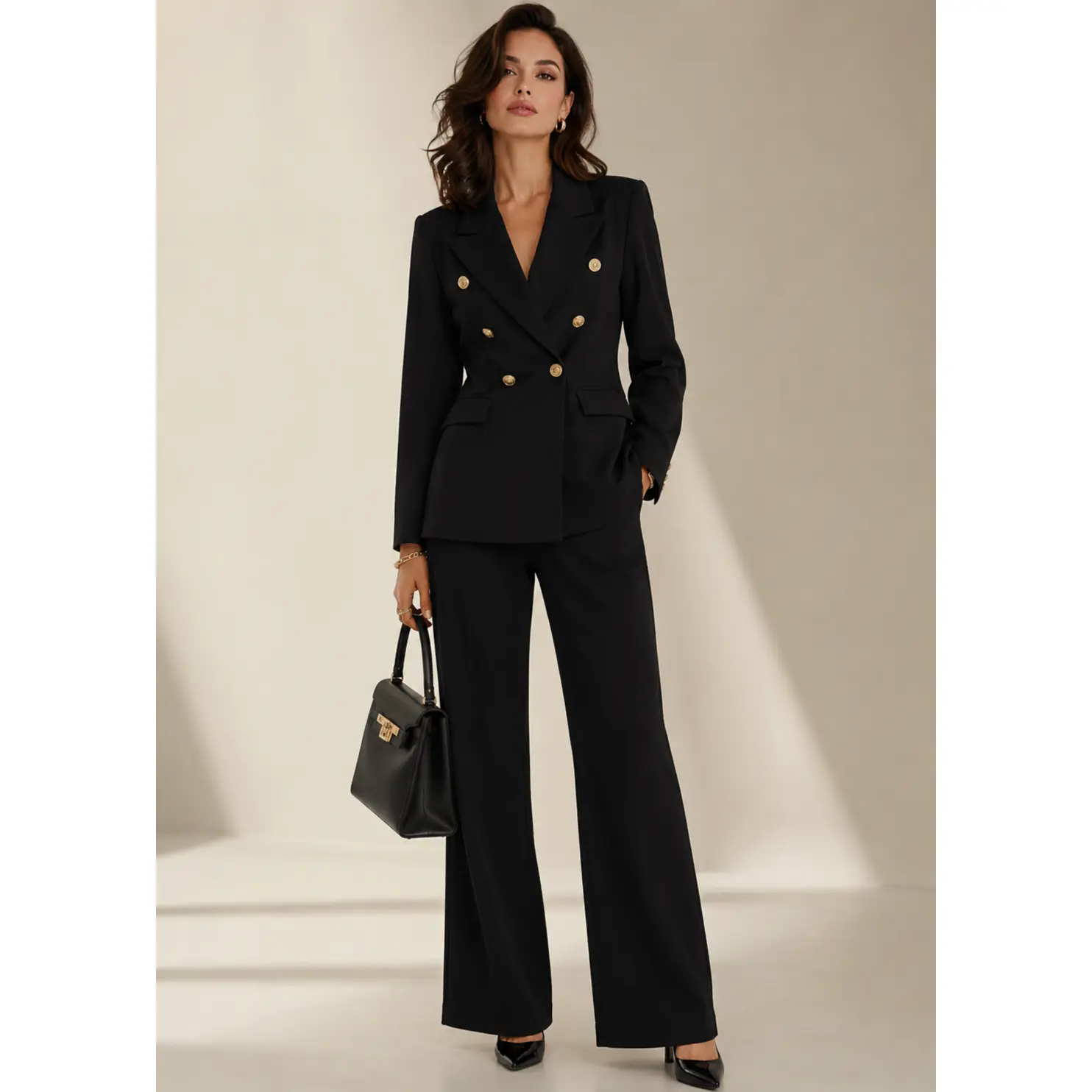Black Timeless Icon Two-Piece Suit