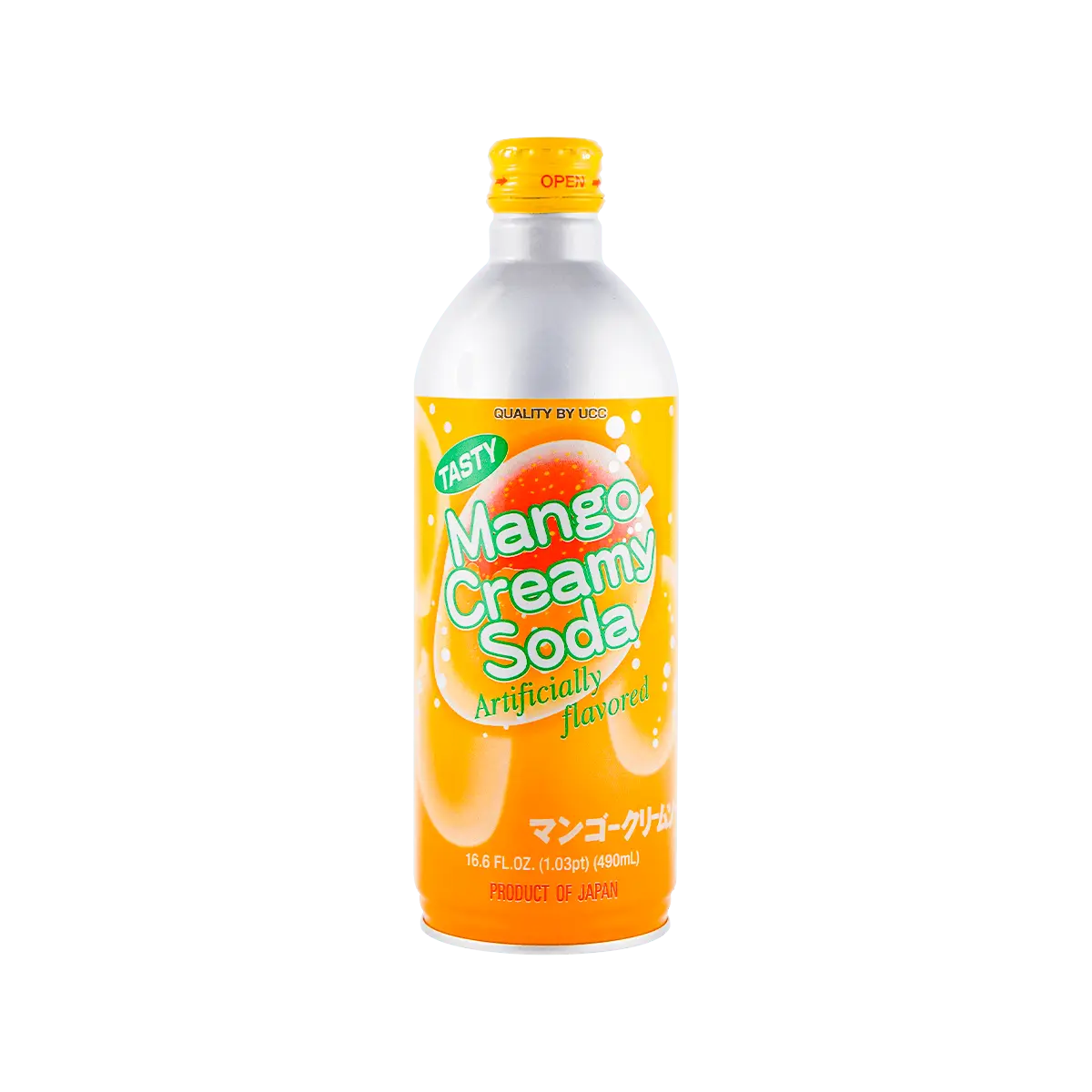 UCC Creamy Mango Soda 490ml - Japanese Sparkling Fruit Drink, Refreshing Tropical Flavor UCC Creamy Mango Soda 490ml - Japanese Sparkling Fruit Drink, Refreshing Tropical Flavor
