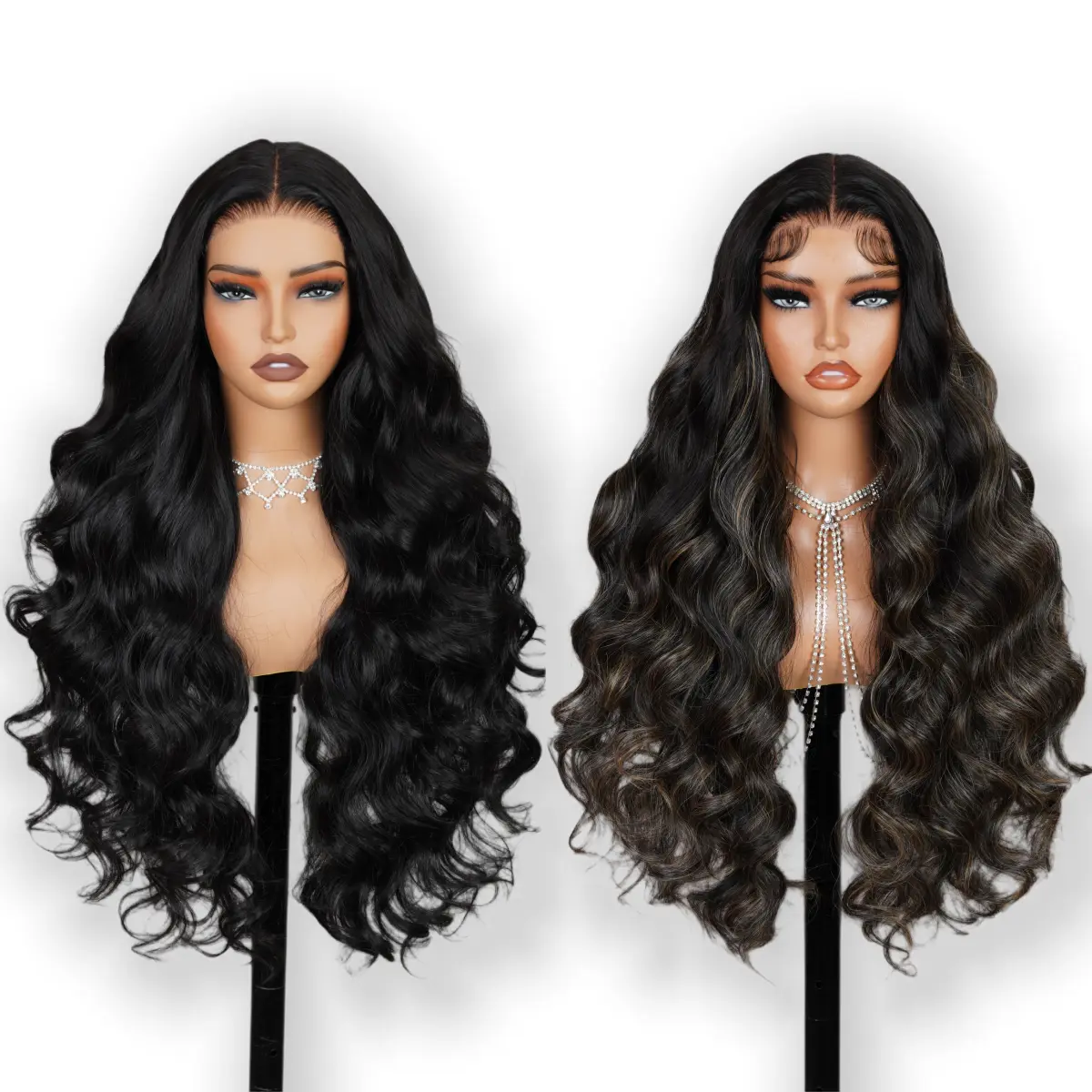 [Blend] Teslal Hair Highlight Body Wave Wear It and Go Glueless Wig Pre Cut HD Lace 6X6 TPart Lace Front Wigs 220% Density Pre Plucked Beginner Friendly for Women #SummerVibes