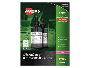 Easy Peel Ultraduty Ghs Chemical Labels, Laser, 2 X 2, White, 600/box Easy Peel Ultraduty Ghs Chemical Labels, Laser, 2 X 2, White, 600/box