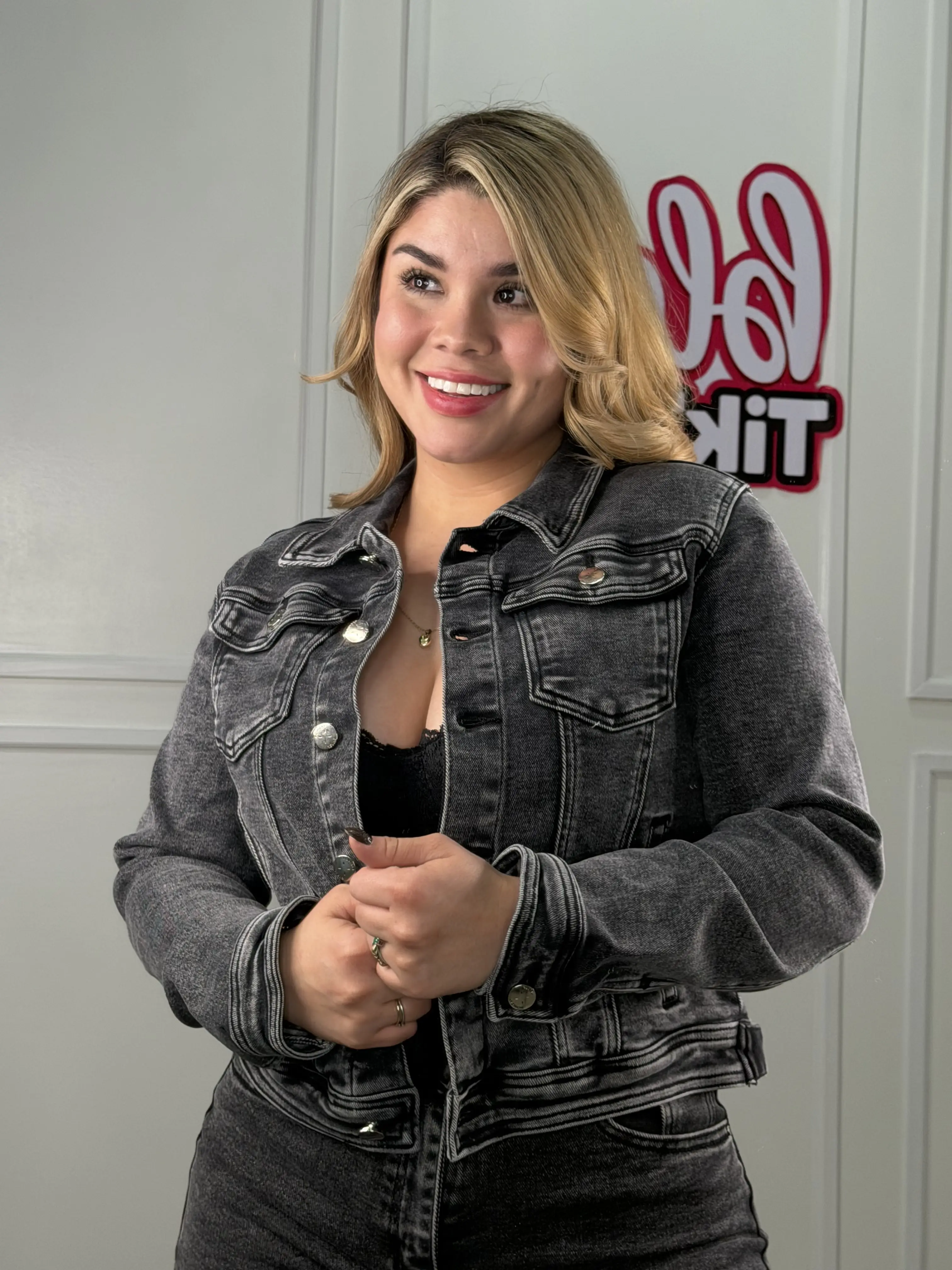 Stella Dark Denim Jacket - Long Sleeve Jacket - High Quality Denim