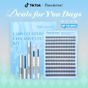 Pawotence Wispy Natural Lash Clusters Spider Lashes D Curl False Lashes Comfortable, Super Soft, Thin Band, Long Lasting Eyelashes Clusters DIY Lash Extensions for Daily Makeup Beginner Friendly