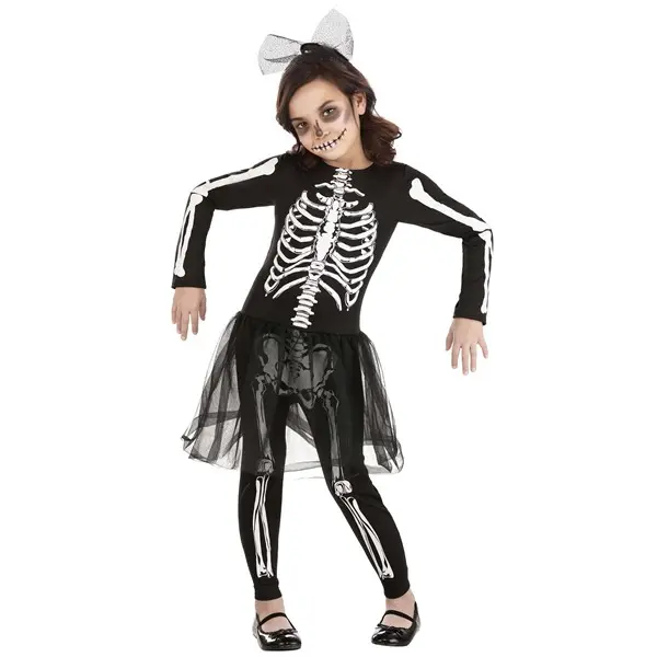 Girl's Lil Miss Skeleton Costume