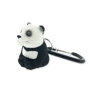 Panda WildLight Animal Carabiner Flashlight - Fun Mini Keychain Flash Lights for Kids, Nurses, Camping