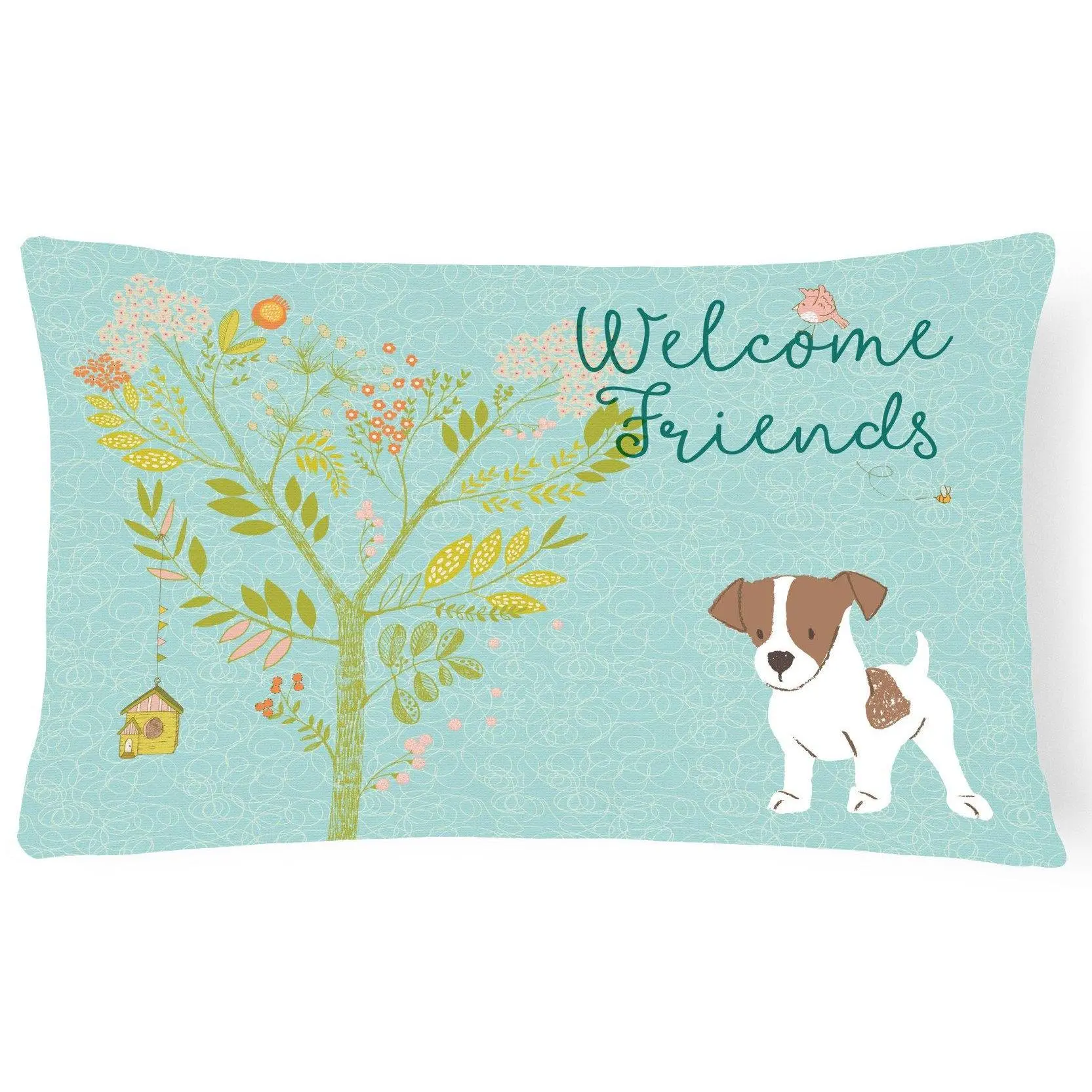 Jack Russell Terrier Puppy Decorative Canvas Pillow - Animals-Themed All Seasons Home Accent, Fade-Resistant Fabric, Superior United States Craftsmanship, BB7638PW1216