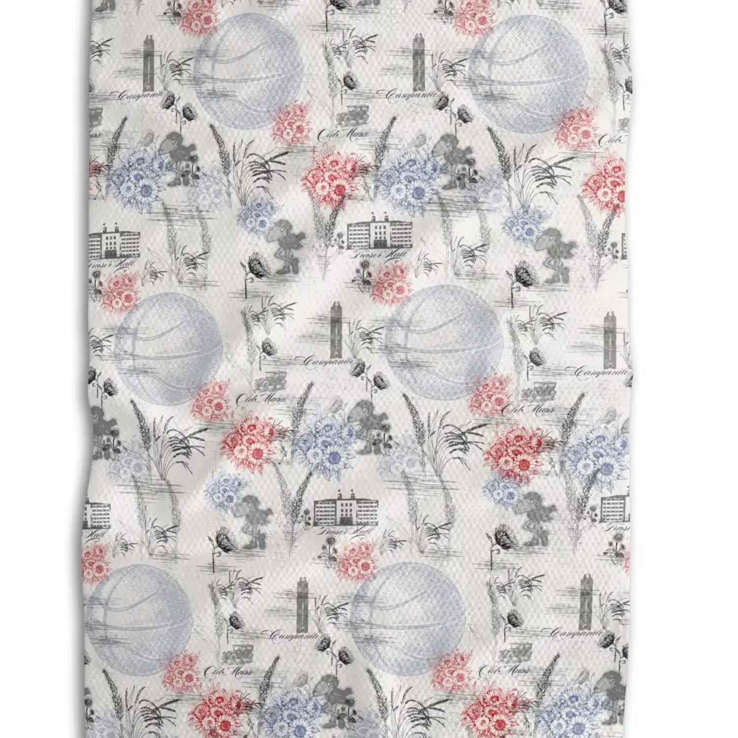 KU Basketball Tea Towel Kitchen