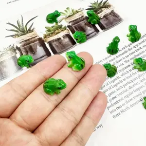 Mini Resin Frog Statue, Realistic Frog Replica, Miniature Landscaping, Bonsai Craft Accessories, Home and Patio Decoration, Ornaments, Home Decor Accessory