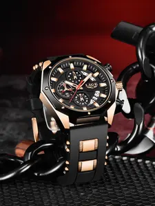 Men's Classic Business Fashion Waterproof Round Dial Analog Quartz Watch, Fashion Watch for Party, Daily Clothing Decor, Trendy All-match & Exquisite Watch for Birthday Gift with Box, Modern Fashionable Wristwatch, Business Fashion Watches