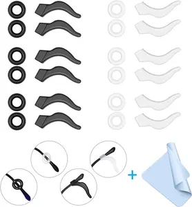 12 Pairs Mcyye Eyeglasses Ear Grips, Anti Slip Eyeglass Retainer, Premium Silicone Ear Hook, Keep Glasses from Slipping Down Your Nose, Simple, Effective Helper for Kids, Adults, Sports, Study & Work