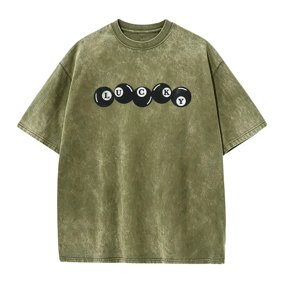 Lucky 8 Balls Tee | Retro tshirt Graphic Tee | Trendy Aesthetic Vintage Inspired Graphic Tee | Lucky Girl Shirt
