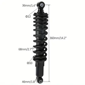 360mm Rear Shock Suspension for 4WD Shaft Drive ATV UTV Quad Go Kart