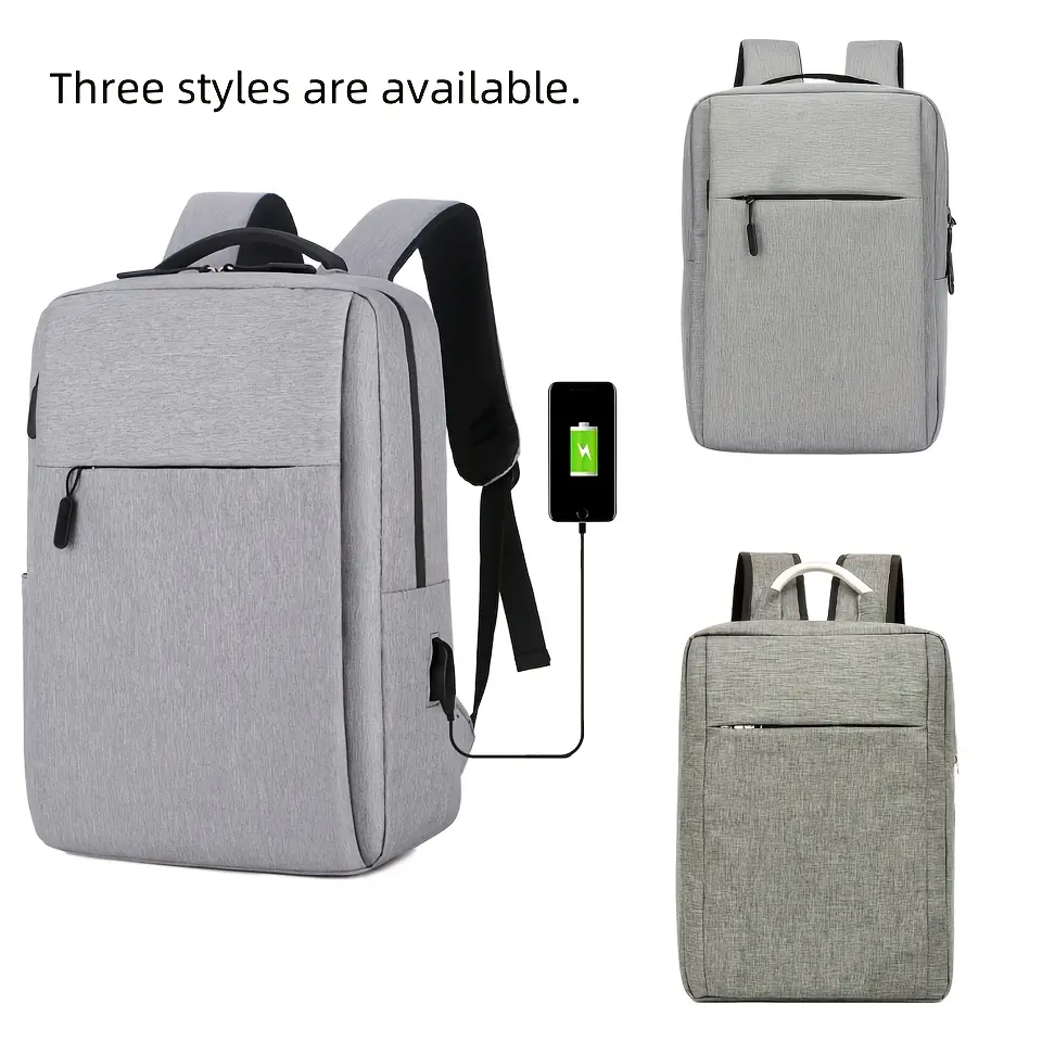Men's 16In Lightweight Travel & School Backpack with USB Charging Port, Multiple Pockets, Flight-Approved Carry-On Rucksack