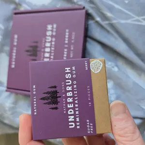 BERRY UNDERBRUSH Remineralizing Chewing Gum with Nano-Hydroxyapatite for Teeth and Gum Protection - 30 DAY SUPPLY Sweet Natural