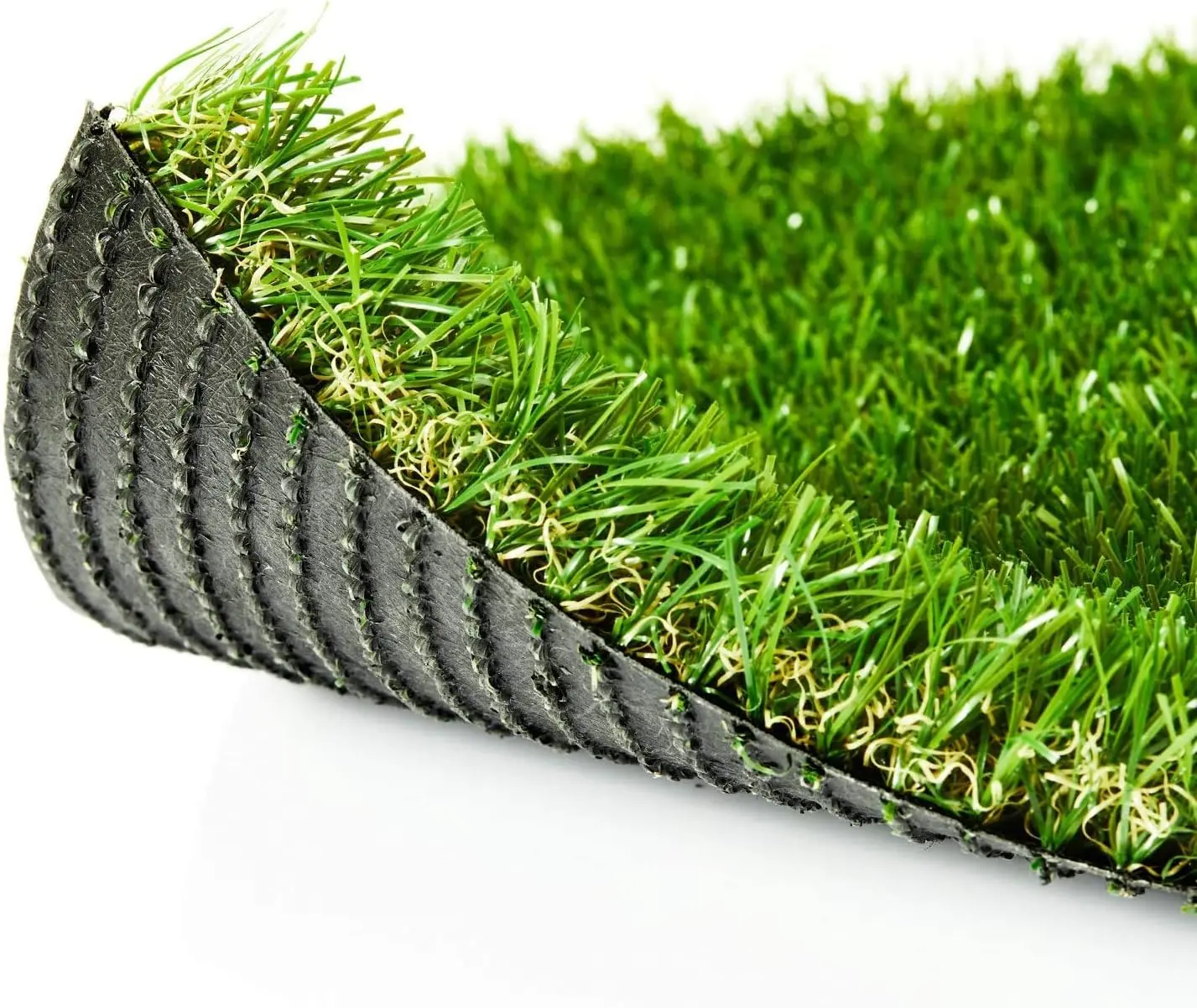Premium Artificial Grass 3' x 8' Outdoor Rug, 1.38" Realistic Thick Turf for Garden, Yard, Fake Lawn, Dogs Synthetic Grass Mat, Rubber Backed with Drainage Holes, Customized Sizes